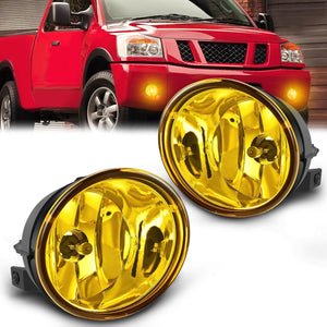 Fog Light Assembly Fog Light Assembly For 2005 2006 2007 Nissan Armada 2004 2005 2006 2007 2008 2009 2010 2011 2012 2013 2014 2015 Nissan Titan with Amber Lens and 880 Bulbs