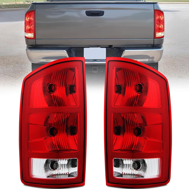 2002-2006 Dodge Ram 1500 2003-2006 Dodge Ram 2500 3500 Taillight Assembly Rear Lamp Replacement OE Style w/Bulbs Driver Passenger Side Nilight