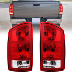2002-2006 Dodge Ram 1500 2003-2006 Dodge Ram 2500 3500 Taillight Assembly Rear Lamp Replacement OE Style w/Bulbs Driver Passenger Side Nilight