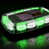 12 Inch 48 Leds Roof Top Green Mix White Emergency Strobe Light Nilight