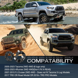 2.5 Inch Leveling Lift Kits for 2005-2023 Tacoma/2003-2023 4Runner/2007-2015 FJ Cruiser 2WD 4WD 2004-2023 Nilight