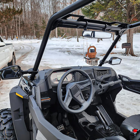 UTV Rear View Mirror 15in Wide Clear Convex Center Mirror with 3/4in 1.75in or 2in Clamps for Polaris RZR PRO XP R Pioneer Can Am Commander Maverick Kawasaki Nilight