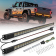 56 Inch Aluminum Frame Triple Row 576 Leds Red/White/Amber Light Strip Nilight