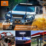 52 Inch 210W 21000LM Slim Anti-Glare DRL Spot Flood Curved Led Light Bar Nilight