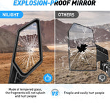 UTV Side Mirrors Upgraded 360 Degree Universal Fit For 2016-2023 Can Am Maverick X3 Turbo R Nilight