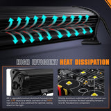 42 Inch 165W 16500LM Slim Anti-Glare DRL Spot Flood Curved Led Light Bar Nilight