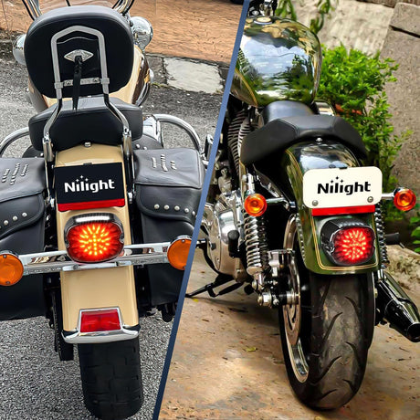 Motorcycle Brake Turn Signal Driving License Plate Rear Light For Harley Davidson Dyna Sportster 883 1200 Road King Glide Electra Heritage Nilight