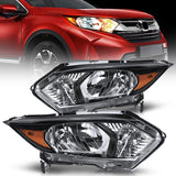 2016-2018 Honda HRV Headlight Assembly Black Housing Amber Reflector Clear Lens Nilight