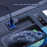 12V 24V Dual USB Charger 3A Car Outlet Nilight