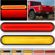 9 Inch 100 Leds Red Amber 3-in-1 Running Stop Turn Signals Brake Light (Pair) Nilight