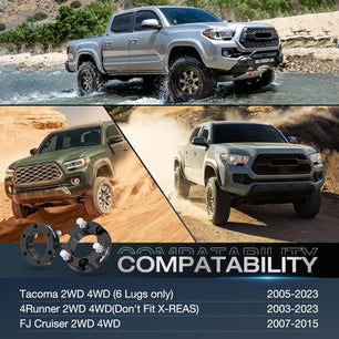 2 Inch Leveling Lift Kits for 2005-2023 Tacoma/2003-2023 4Runner/2007-2015 FJ Cruiser 2WD 4WD 2004-2023 Nilight