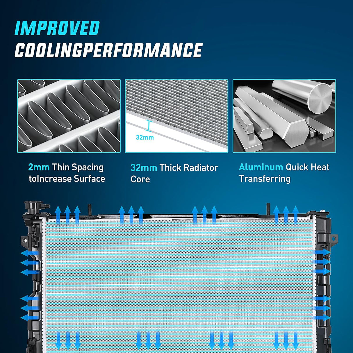 2005-2007 Chrysler Town Country Chrysler Voyager Dodge Grand Caravan Radiator Nilight