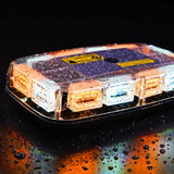 12 Inch 48 Leds Roof Top Amber Mix White Emergency Strobe Light 2PCS Nilight