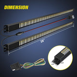 56" Aluminum Frame Triple Row 576 Leds Red/White/Amber Light Strip Nilight