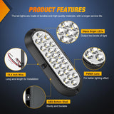 6 Inch Oval White 24Leds Trailer Tail Lights 2Pcs Nilight