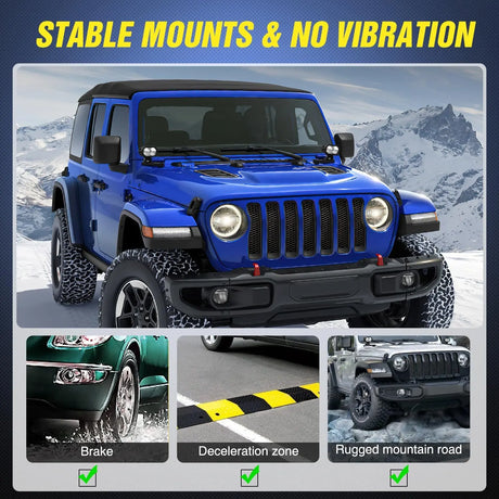 Mounting Accessory Front A-Pillar Dual Hood Cowl Mount Bracket For 2018-2023 Jeep Wrangler JL/JLU 2020-2023 Gladiator JT