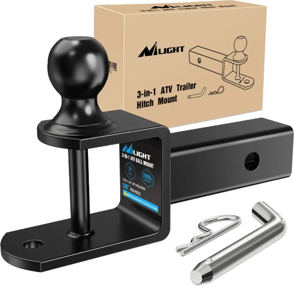 3 in 1 Multi Hitch Mount with 2" Ball (1.25" Shank, 5000 lbs) Nilight