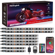 Motorcycle RGB APP Remote Control LED Strip Lights 8PCS Nilight