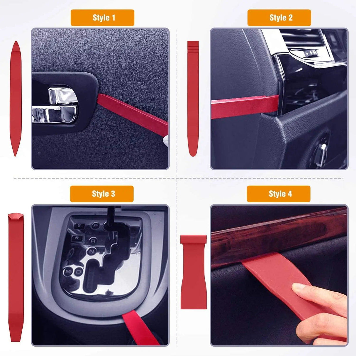 retainer clips 8Pcs Auto Trim Removal Tool Kit Red