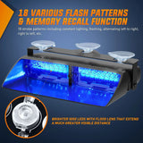 led strobe light 8" 16 Leds Windshield Hazard Blue Strobe Light