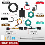 Nilight 4 Pin Trailer Wiring Harness Kit 56403 Vehicle Standard 4 Way Connector Custom for 2018-2024 Volkswagen Tiguan Simple Fit Tow Hitch Harness Nilight