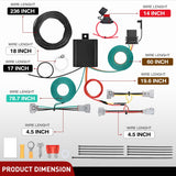 4 Pin Trailer Wiring Harness Kit 56349 Vehicle Standard 4 Way Connector Custom for Toyota Tacoma 2016-2023 Nilight