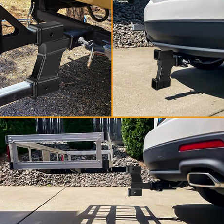 2 Inch Trailer Dual Hitch Receiver with 2&6Inch Rise or Drop Nilight