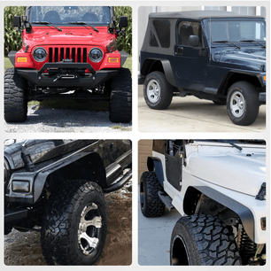 Off-Road Fender Flares Kit Compatible with 1997-2006 Wrangler TJ & LJ Nilight