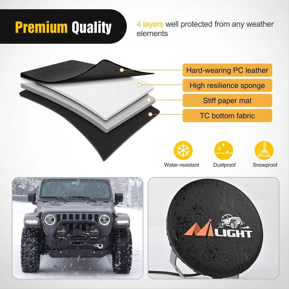 9 Inch Round Offroad Driving Pod Light Cover Type A Nilight