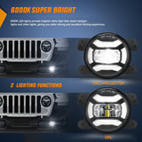 2007-2018 Jeep Wrangler JK TJ LJ DRL Fog Light Assembly Nilight