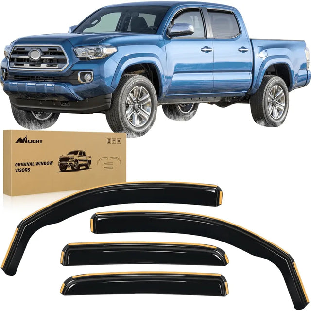 2016-2023 Toyota Tacoma Double Cab Rain Guards Acrylic 4Pcs Nilight