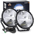 9Inch Round Offroad Light 2PCS 120W High Low Beam IP68 LED Driving Light Pods Built-in EMC