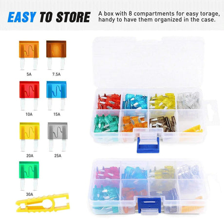 fuse 120Pcs Mini ATM/APM Blade Fuses Assortment Kit