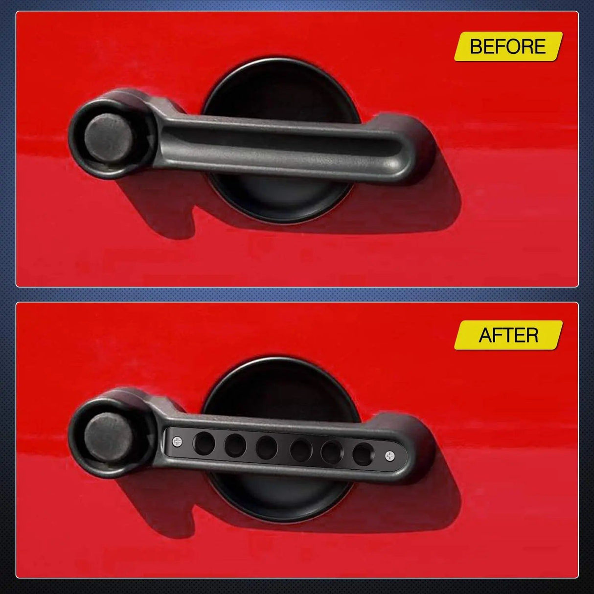 Accessories Aluminum Door Grab Handle Inserts For 2007-2017 Jeep Wrangler JK JKU