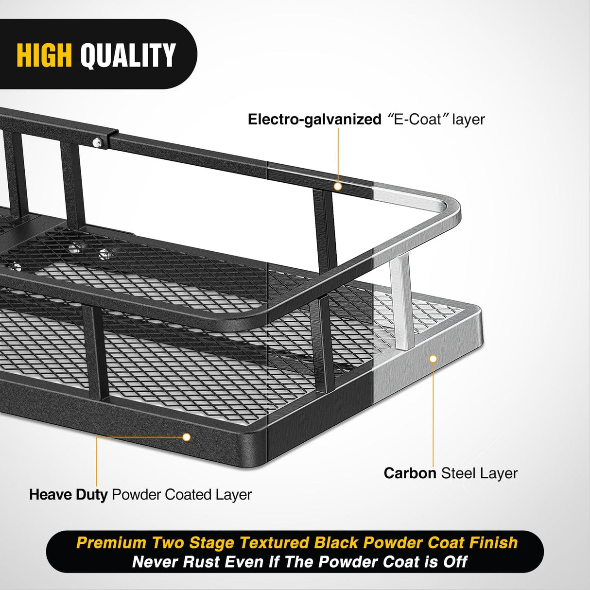 60 x 20x 7.87 Inch Hitch Cargo Carrier Nilight