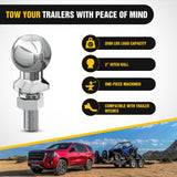 2-Inch Diameter Chrome Trailer Hitch Ball Nilight