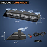 32LED Red Blue Emergency Dash Strobe Lights for Trucks & Construction Vehicles Nilight