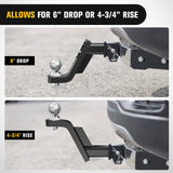 Trailer Hitch Ball Mount with 2 Inch Trailer Ball Nilight