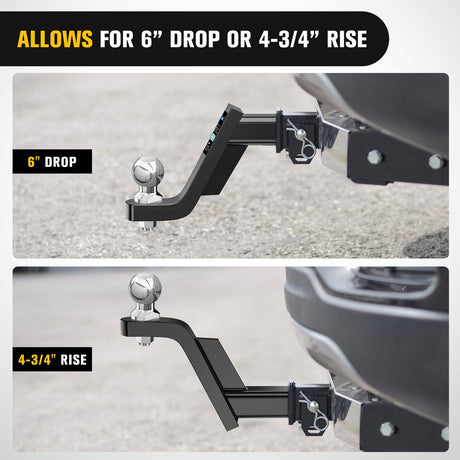 Trailer Hitch Ball Mount with 2 Inch Trailer Ball Nilight