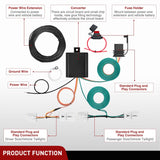 4 Pin Trailer Wiring Harness Kit 56033 Vehicle Side Connector Plug Custom for 2007-2015 Infiniti Sedan G25 G35 G37 Q60 Simple Fit Tow Hitch Harness Nilight