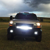 20 Inch 420W Light Bar 2Pcs 4Inch 60W Led Pods with Wiring Harness Kit -3 Leads Vehicel