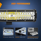 12Inch 72W Led Light Bars 2Pcs 18W Led Pods with Wiring Harness Kit-3 Leads Nilight