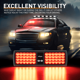 48 LED Red Emergency Warning Strobe Lights