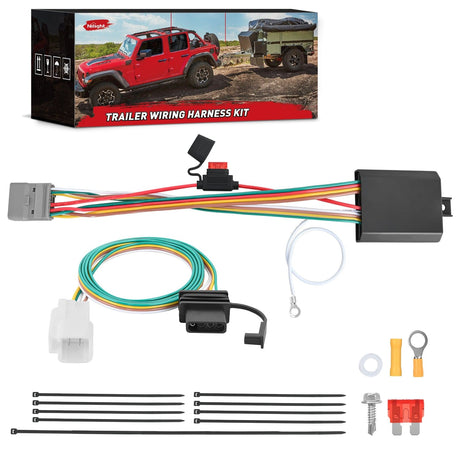 4 Pin Trailer Wiring Harness Kit 56217 Fit for 2008-2021 Toyota Highlander Lexus RX350 RX350L Nilight