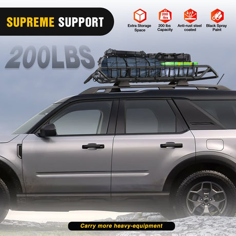 51 x 36 x 5in Universal Roof Rack Cargo Basket Nilight