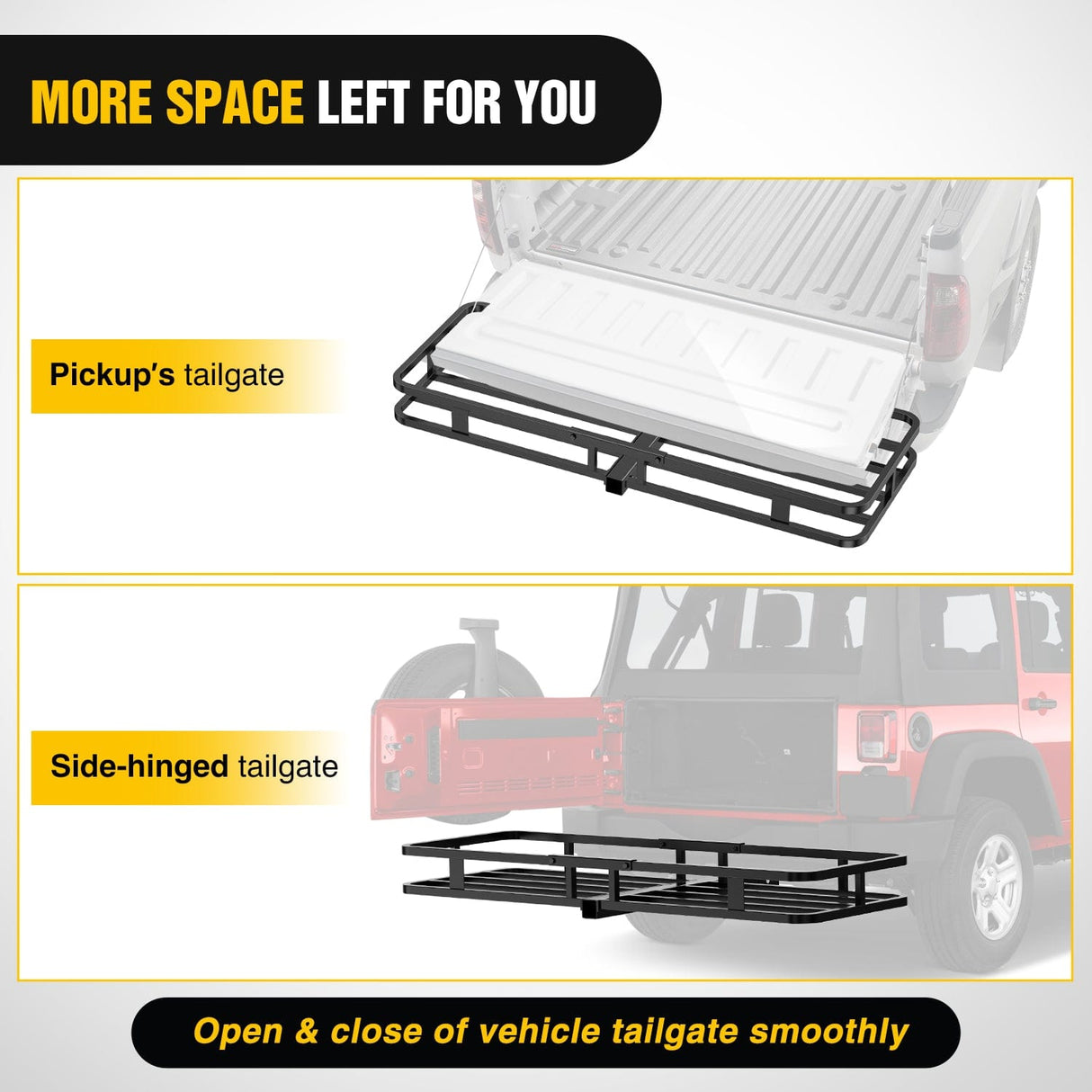 53Inch Hitch Cargo Carrier Fits 2-inch Hitch Receiver Nilight