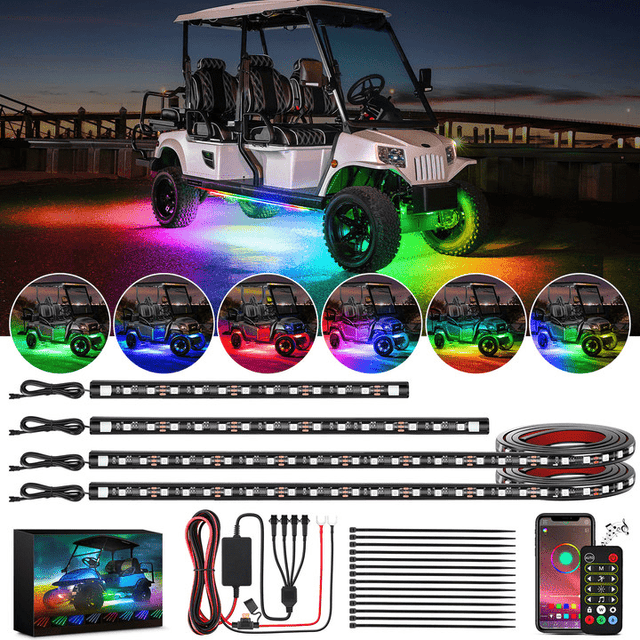 4Pcs Golf Cart Underglow Light Kit for EZGO Yamaha Club Car Nilight