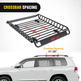 51 x 36 x 5 Inch Universal Roof Rack Cargo Basket Kit with Cargo Bag Net Ratchet Straps Nilight