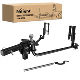 Nilight 800 lbs Round Bar Weight Distributing Hitches Kit with Sway Control