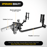 Nilight 800 lbs Round Bar Weight Distributing Hitches Kit with Sway Control